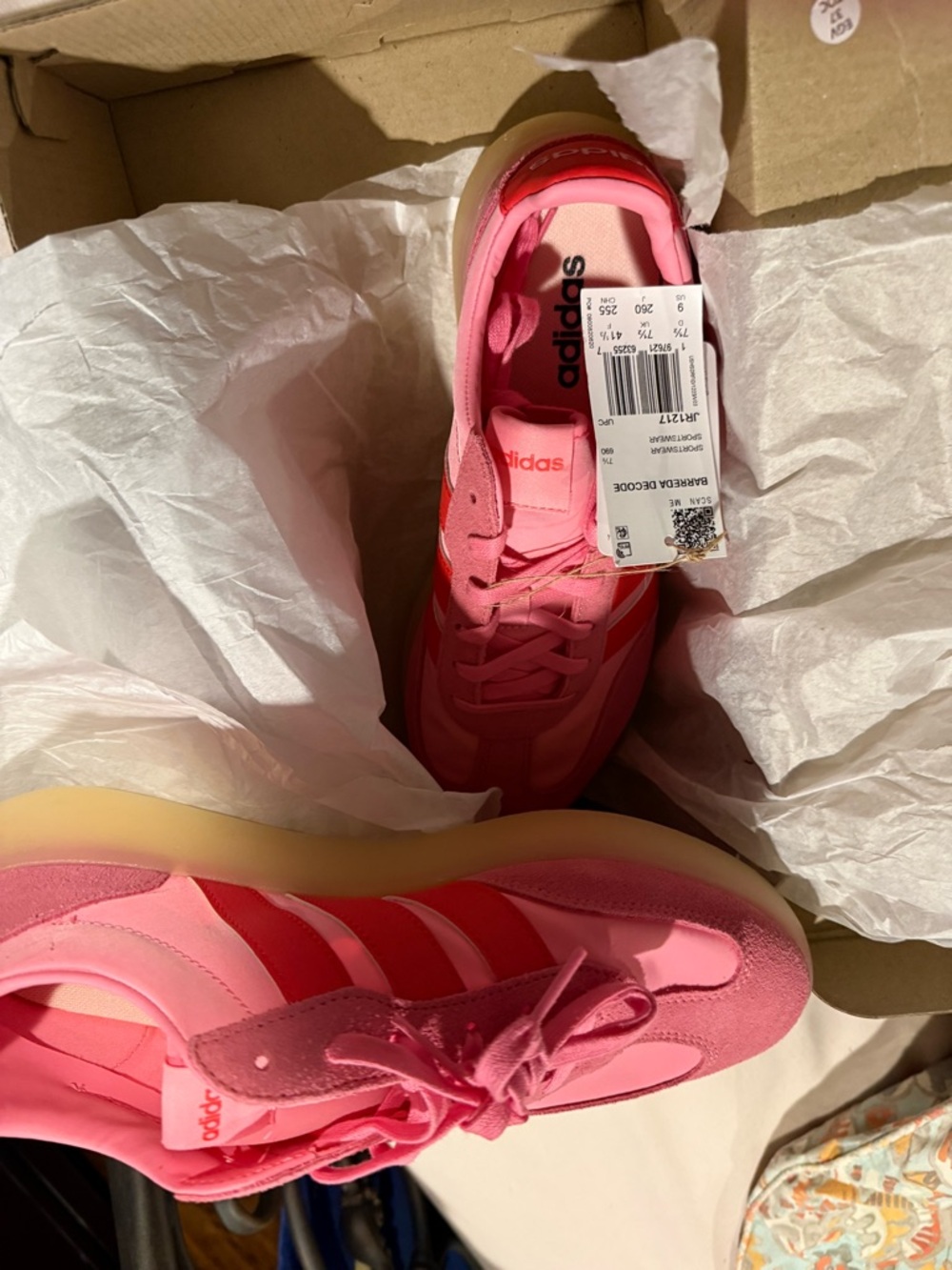 adidas Pink Casual Lace-Up Sneakers